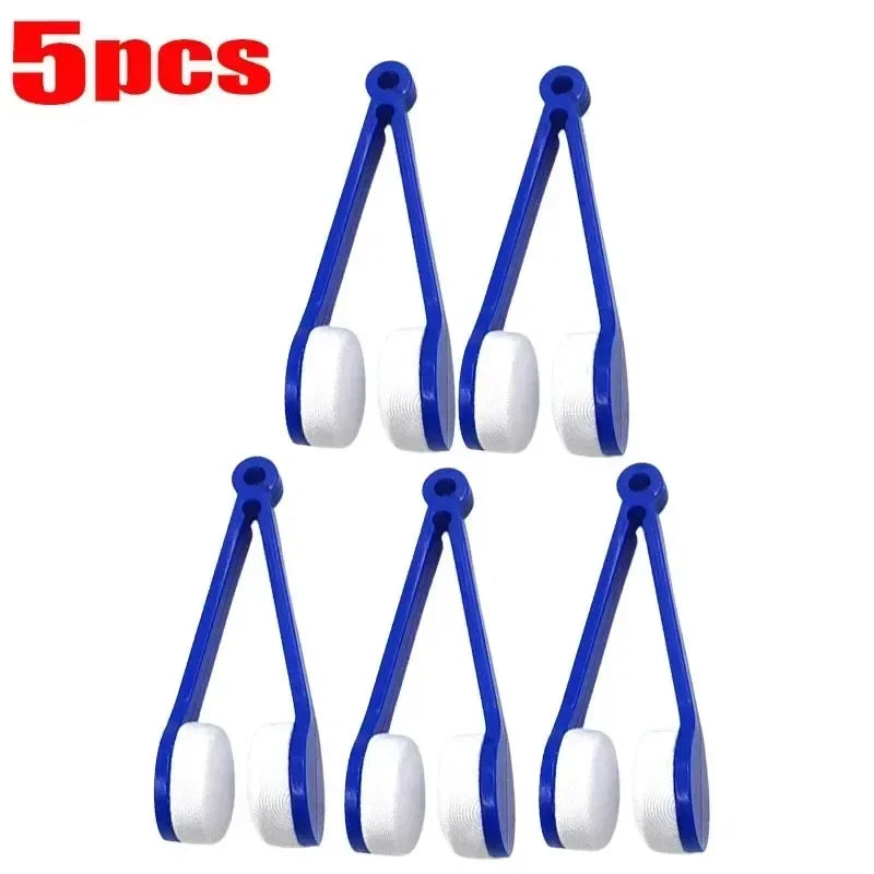 1/2/5pcs Portable Mini Glasses Cleaning Brush Multifunctional Mini Brush Microfiber For Sunglasses Wipe Cleaner Accessory Tools Oasis Select Blue 5pcs