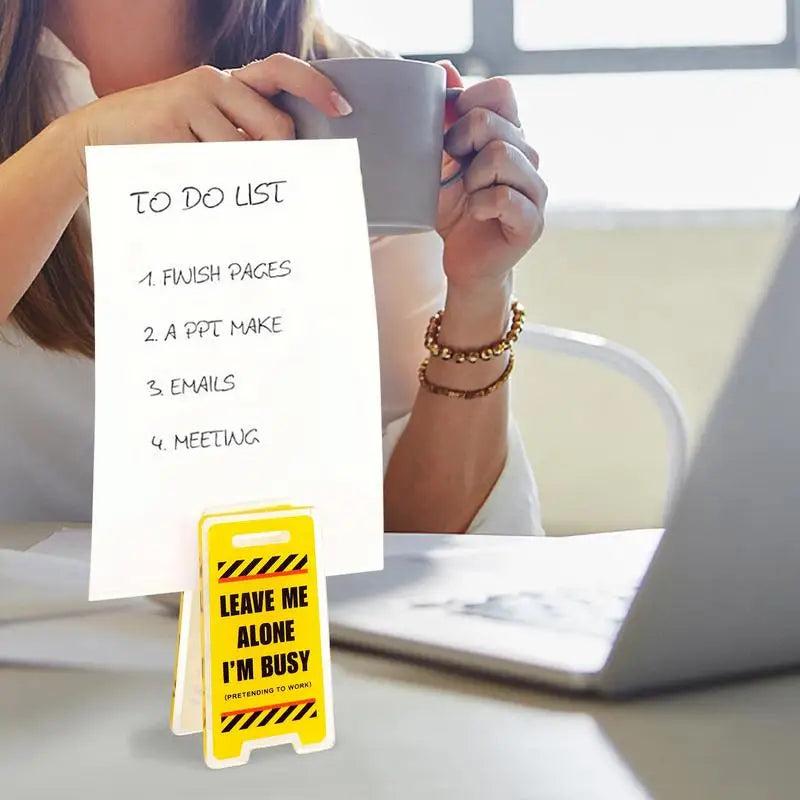 Note Holder For Desk Warning Sign Shaped Desktop Message Clip Funny Sticky Note Holder For Desk Number Card Display Acrylic Clip Oasis Select