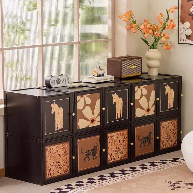Bedside table Household bedroom Ultra-narrow storage cabinet Creative bedside table Medium antique small bedside table Oasis Select
