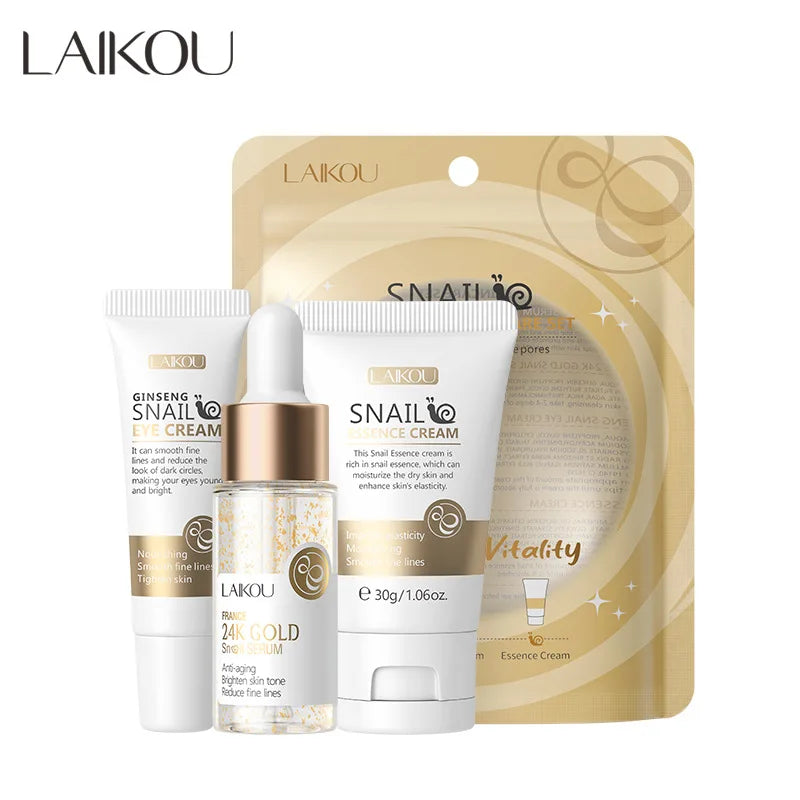 LAIKOU Vitamin C Sakura 3-Piece Skin Care Set – Face & Eye Kit Skin Care Set Oasis Select
