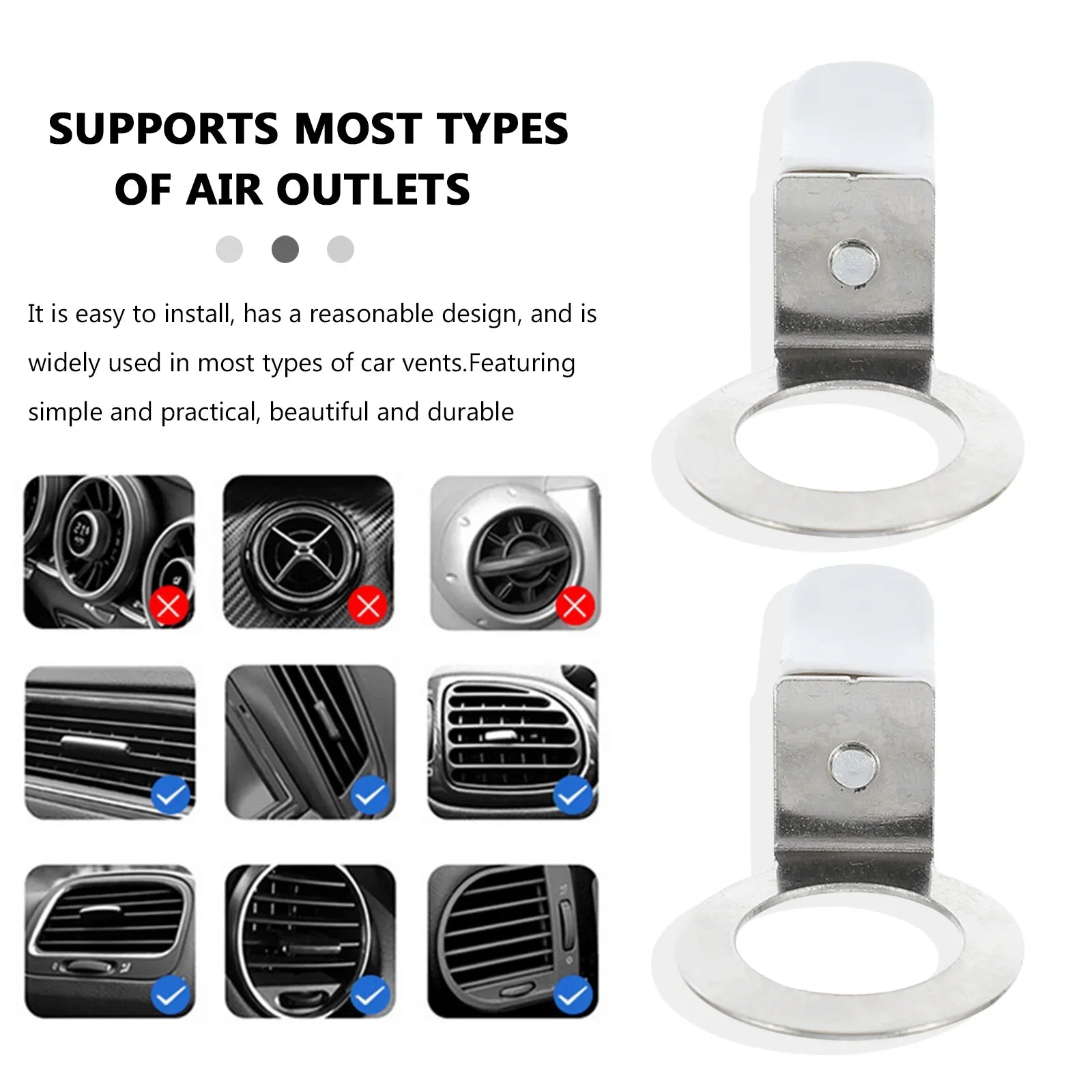 1-60PCS Car Air Vent Perfume Clip 360° Rotatable Air Vent Fragrance Diffuser DIY Car Accessories Interior Decoration Oasis Select
