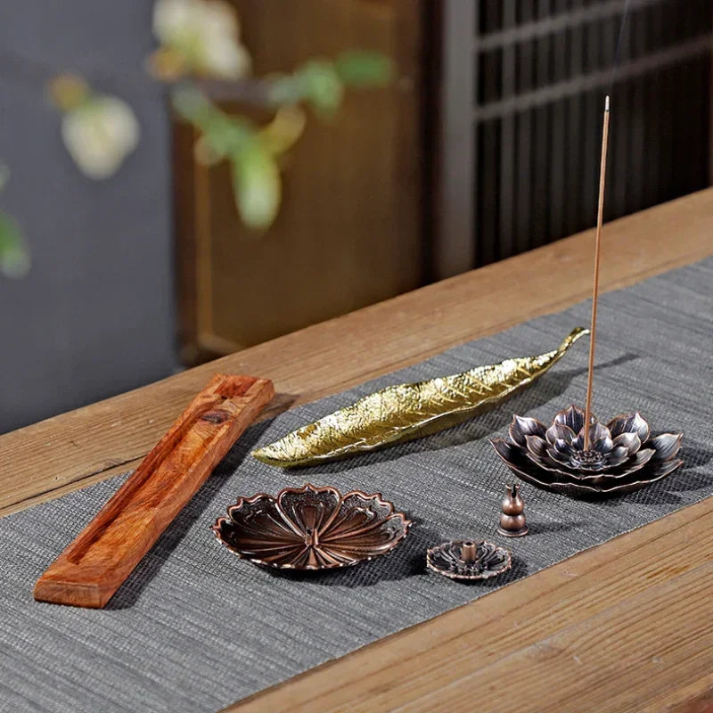Alloy Incense Burner Incense Support Rods Holder Ash Catcher Incense Stand Meditation Room Yoga Insence Burners Accessories Oasis Select