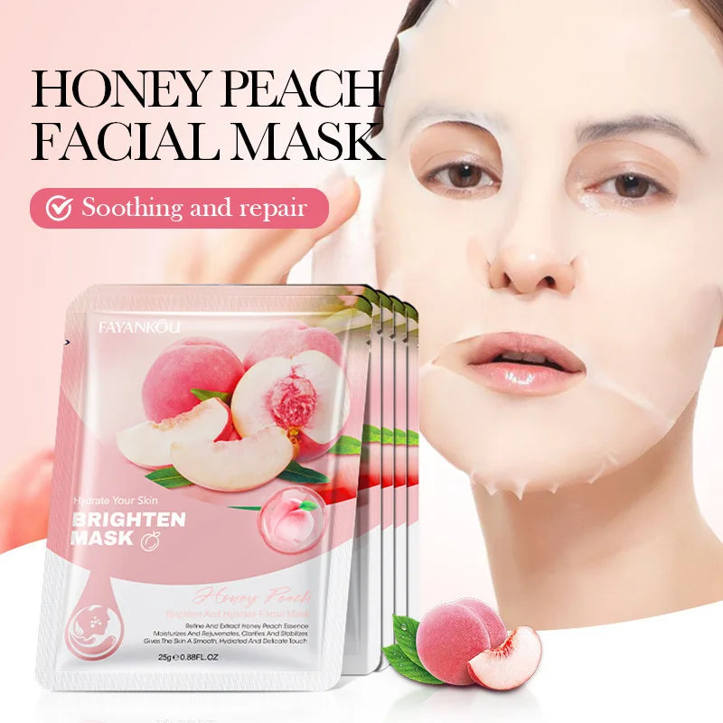 10-Pack Fruit Facial Sheet Masks – Hydrating & Brightening Fruit Sheet Mask Oasis Select