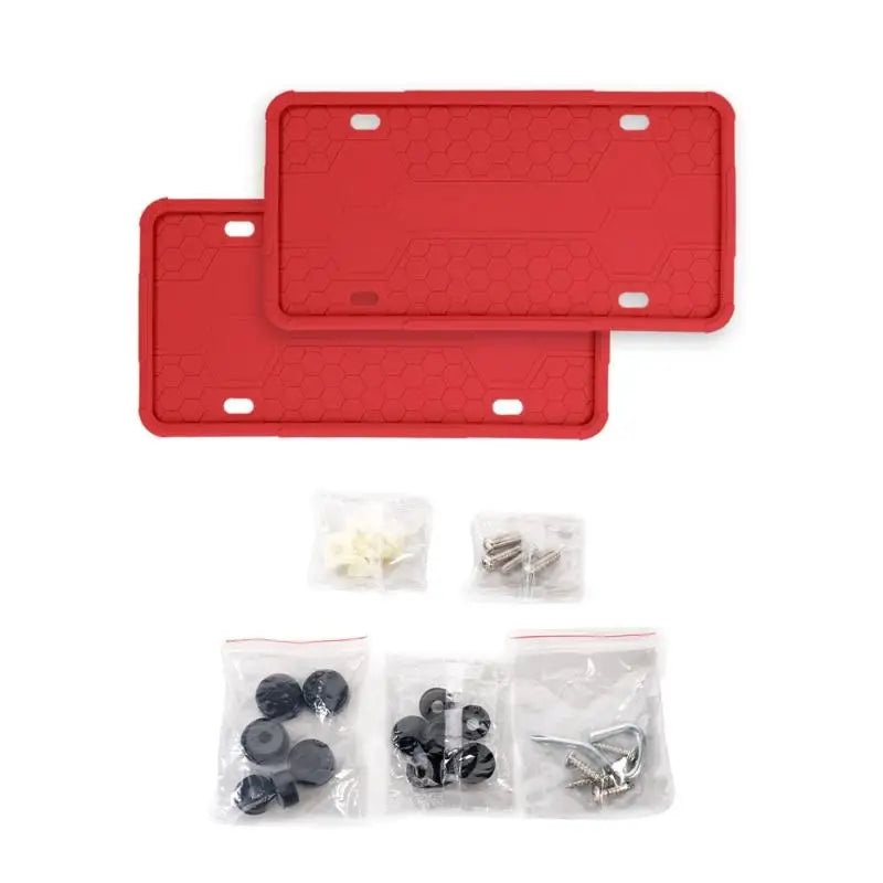 Silicone Black License Plate Frame Covers 2 Pack- Front Or Back Car Plate Bracket Holders. Rust-Proof, Rattle-Proof Accessories Oasis Select A3