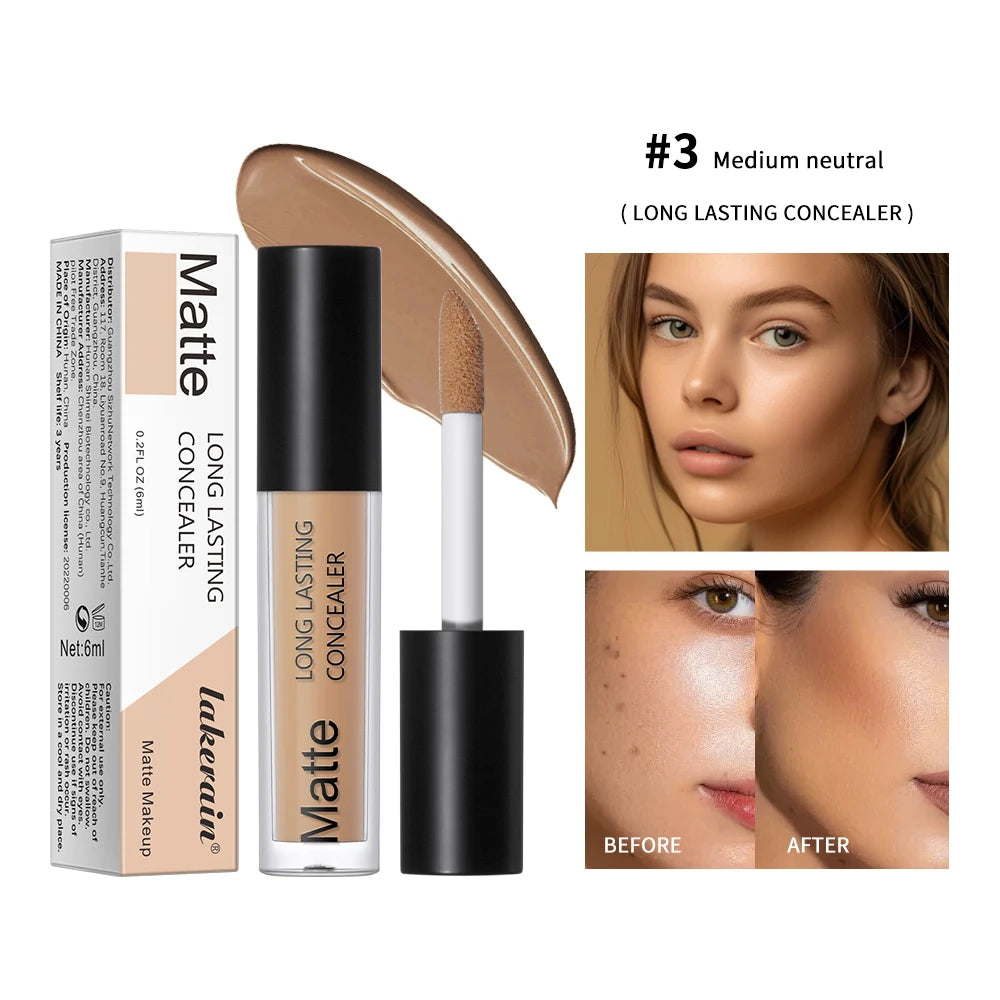 Lakerain Liquid Concealer | Full Coverage Matte & Satin Finish