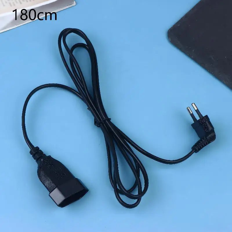 2-Prong EU Power Extension Cord; Male-Female Socket for PC & Table Lamp, 30/60/180/300CM Oasis Select A5