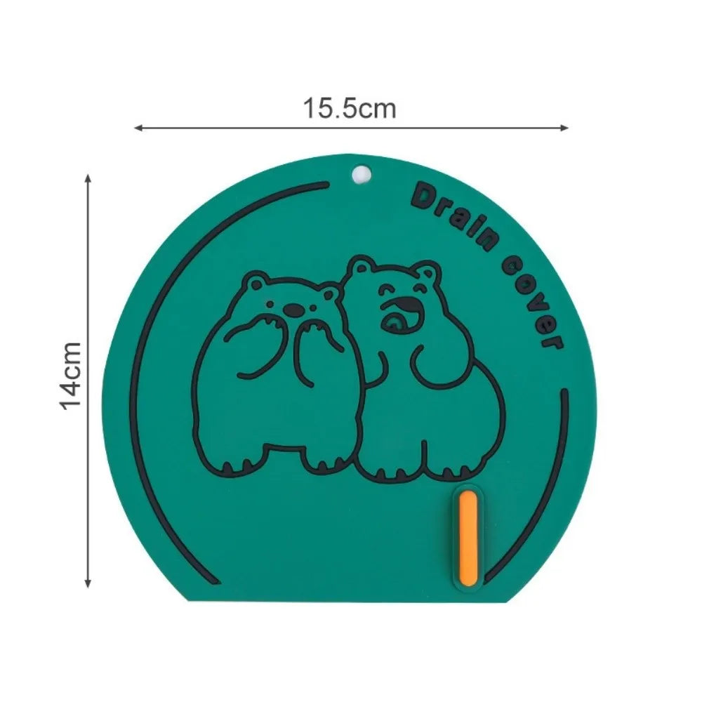 Reusable Silicone Sewer Floor Drain Cover Anti Odor Anti-blocking Deodorant Cover Anti-skid Kitchen Drain Covers Bathroom Oasis Select Green-1