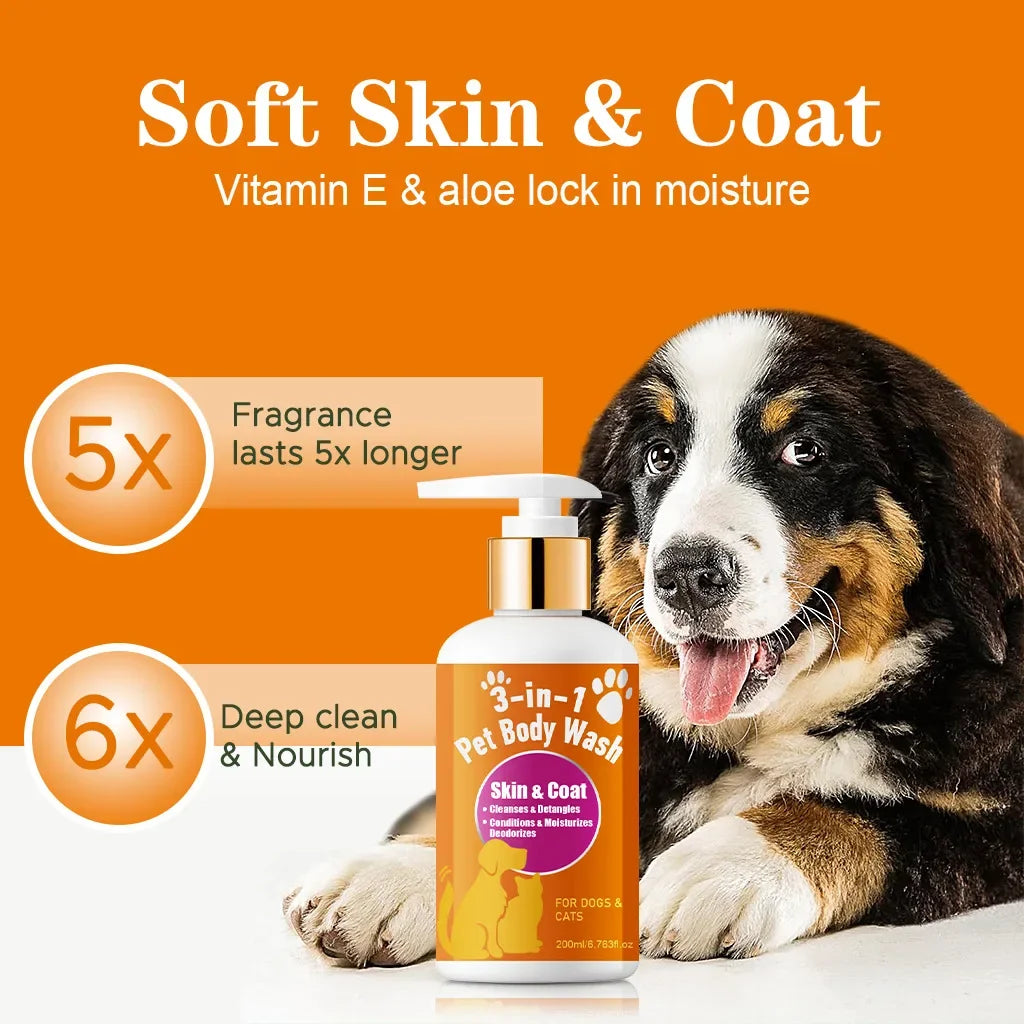 3-in-1 Pet Body Wash – Cleanse, Moisturize & Deodorize