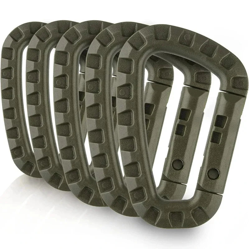 5/10/15Pcs Tactical Carabiner Clip Set Outdoor Steel Hook Camping Lock Daily Key Chain Keychain Buckle Backpack Bag Karabiners Oasis Select
