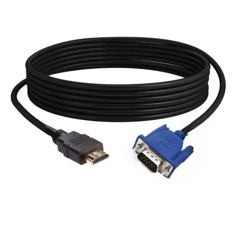 1.5m HDMI Video Connector Male to Male HDMI-Compatible To VGA Converter AV Adapter Cord Display Output For PC HDTV Cable Oasis Select