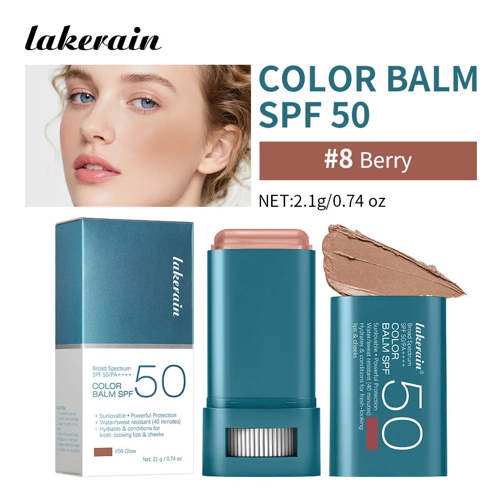 SPF 50 Tinted Blush Stick – Waterproof & Long-Lasting Color