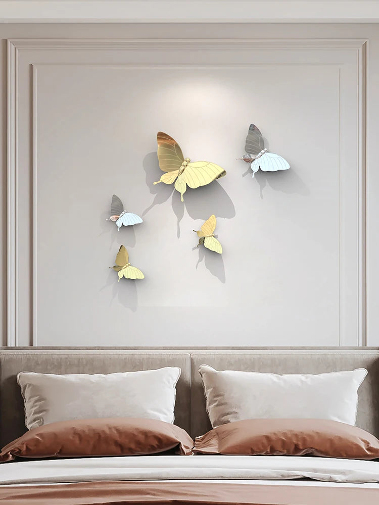 TV Background Wall Sofa Decoration Room Wall Decoration Butterfly Wall Creative Decoration Pendant Decor Aesthetic Oasis Select