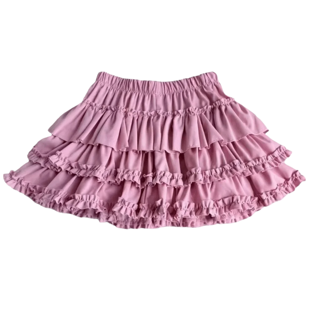 Elegant High Waist Pleated Bubble Skirt A Line Ruffle Hem A Line Skirt Short Pleated Design Puffy Cake Skirt Harajuku Style Oasis Select