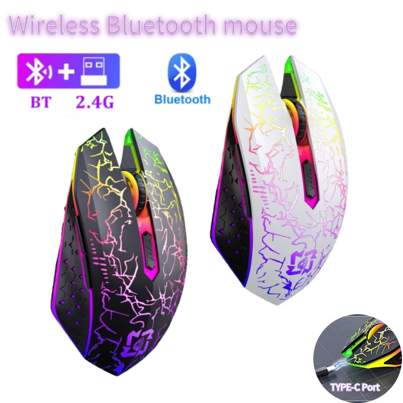 DIXSG Silent Wireless Gaming Mouse 2.4G Bluetooth 1600 DPI Wireless Gaming Mouse Oasis Select