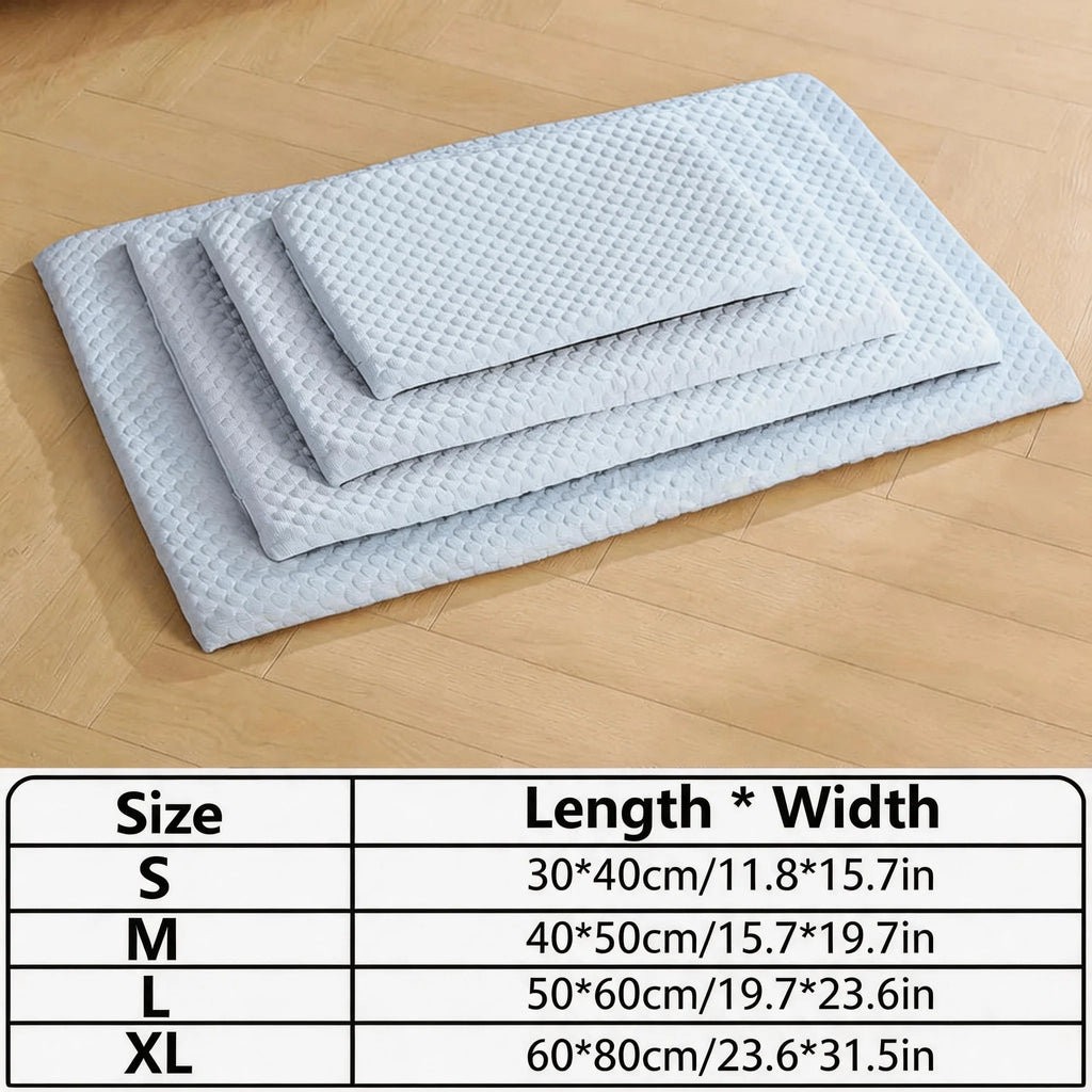 Breathable Ice Silk Cooling Pet Mat New Summer Thick Dog Bed Pad Non-Slip Washable Pet Cooling Sheet for Medium Large Dogs Cats Oasis Select Ice silk cooling pad XL-60x80cm