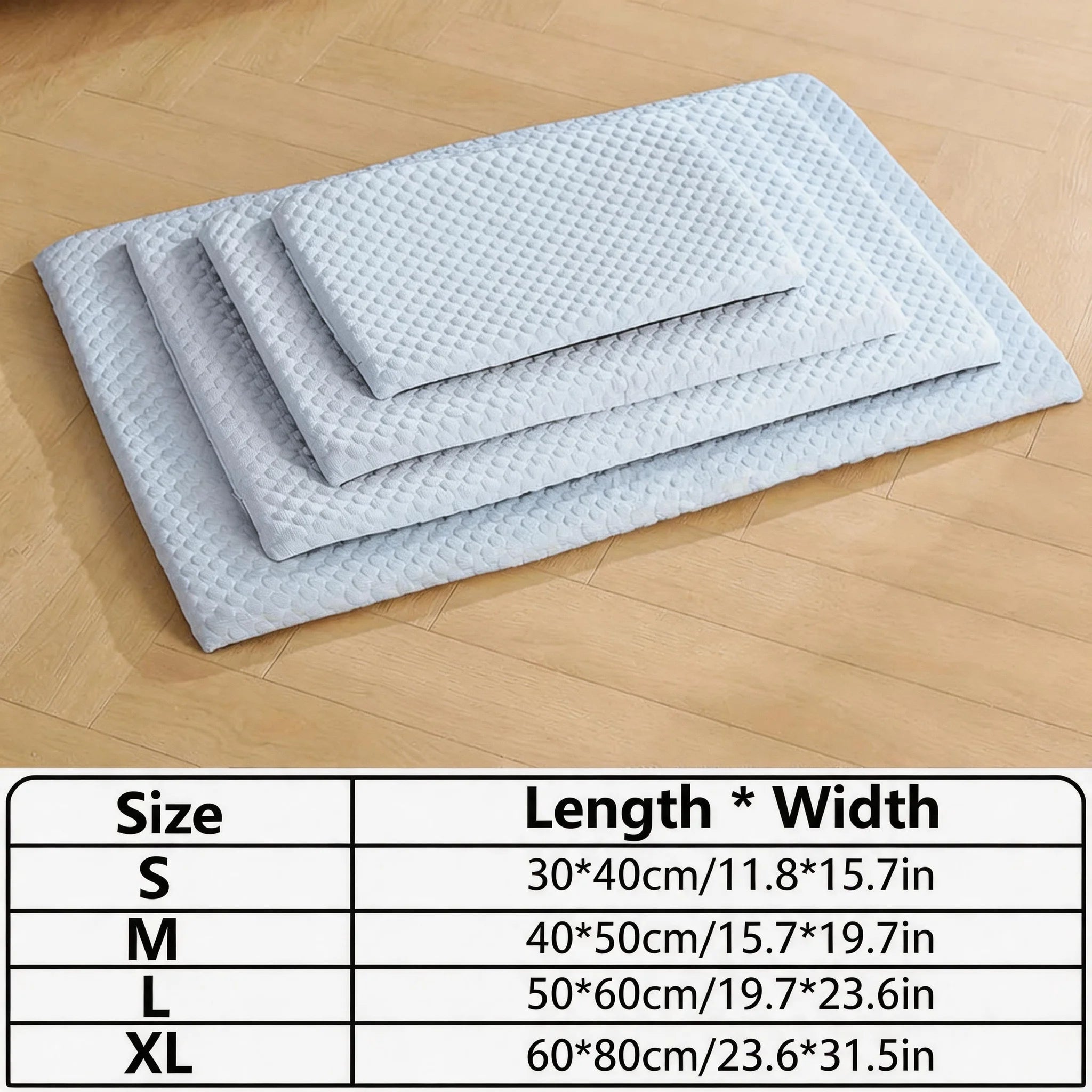 Breathable Ice Silk Cooling Pet Mat New Summer Thick Dog Bed Pad Non-Slip Washable Pet Cooling Sheet for Medium Large Dogs Cats Oasis Select Ice silk cooling pad XL-60x80cm