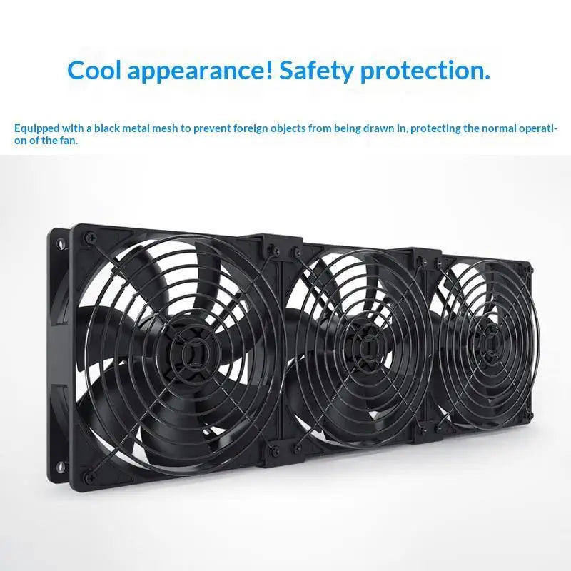 3000RPM 120mm High Airflow Cooling Fan with Controller for BTC Mining Chassis Cabinet Radiator Oasis Select