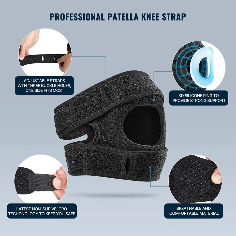 LOOGDEEL 1Pcs Patella Knee Brace Knee Compression Sleeve Support Women Men Knee Pain Arthritis Pain Workout Knee Guard Knee Pads Oasis Select
