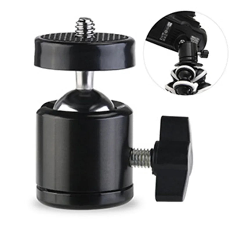 1/4 Swivel Mini Ball Head Screw Tripod Mount Adapter For GoPro 12 11 10 9 DSLR Camera Camcorder Light Bracket Camera Accessories Oasis Select