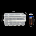 SUSU 20mL 10-Slot Vial Storage Case Plastic Clear Microtube Storage Box Stackable Freezer Tube Box Refrigerator Organizer Oasis Select 20ml