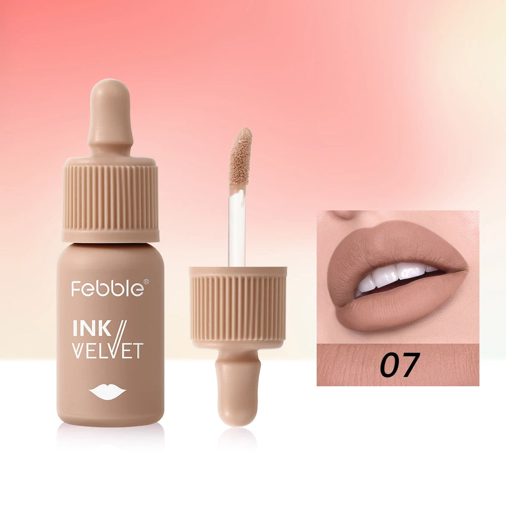 Febble 12-Color Matte Velvet Liquid Lipstick Set | Long-Lasting