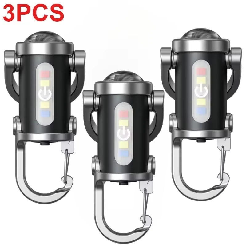 Mini LED COB Flashlight USB Rechargeable Torch – 6 Modes 450 Lm