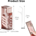 Automatic Dental Floss Storage Box Pop-Up Dental Floss Dispenser with 10Pcs Floss Dental Oral Hygiene Care Portable Oral Care Oasis Select Pink