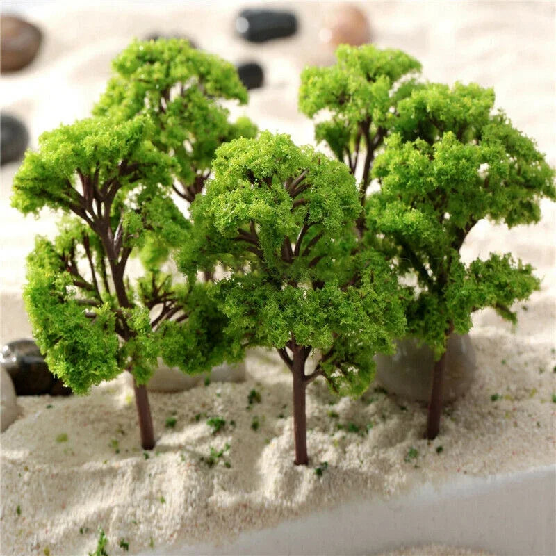 5/10 model trees 4-8CM railway scene dollhouse fairy garden scene building micro landscape mini landscape flower pot DIY Oasis Select