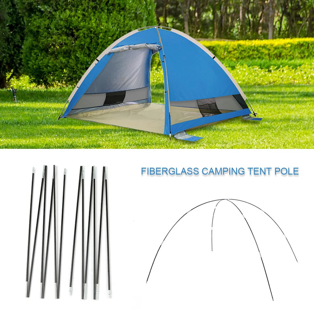 1Pair Tent Rod Bracket 3-4.9m Collapsible Camping Tent Pole Bars Support Rods Awning Frames Kit Hiking Travel Outdoor Tools Oasis Select