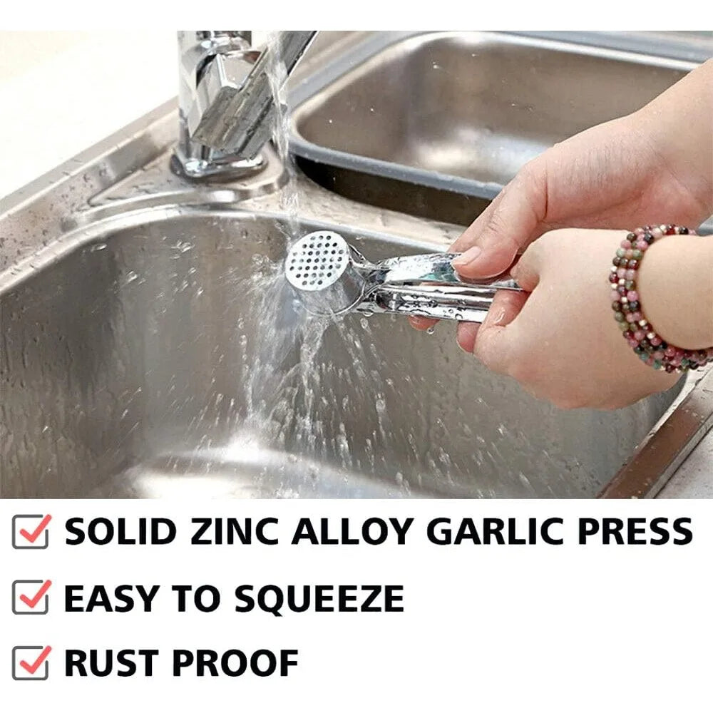 Garlic Press Crusher Mincer Kitchen Stainless Steel Garlic Smasher Squeezer Manual Press Grinding Tool Kitchen Accessories Oasis Select