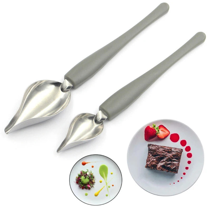 2-Piece Culinary Drawing Spoons – Sauce Painting & Cake Deco Sauce Painting Spoons Oasis Select