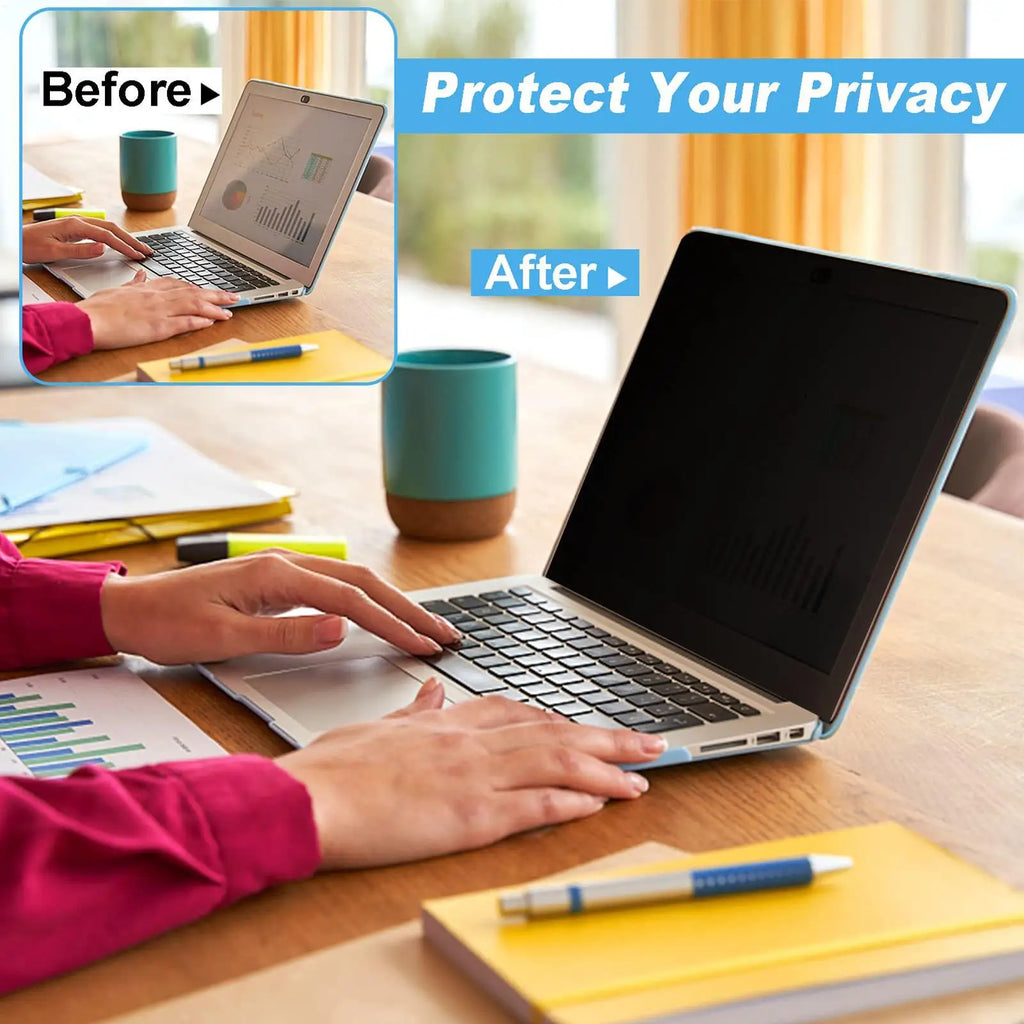Privacy Screen for Laptop Computer Screen Privacy Shield Removable Anti-Scratch Protector Film for Computer Monitor and Laptop Oasis Select