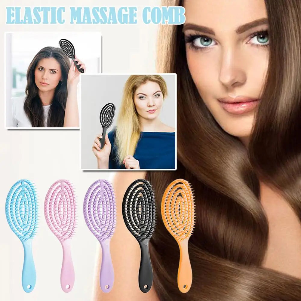 Hair Massage Comb Bristle Nylon Hairbrush Curly Detangle Hair Brush for Salon Hairdressing Tools Oasis Select