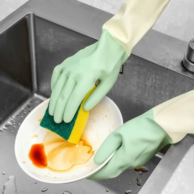 Thickened Kitchen Gloves, Dishwashing Gloves Wear-resistant, Suitable For Dishwashing, Cleaning And Household Rubber Gloves Oasis Select