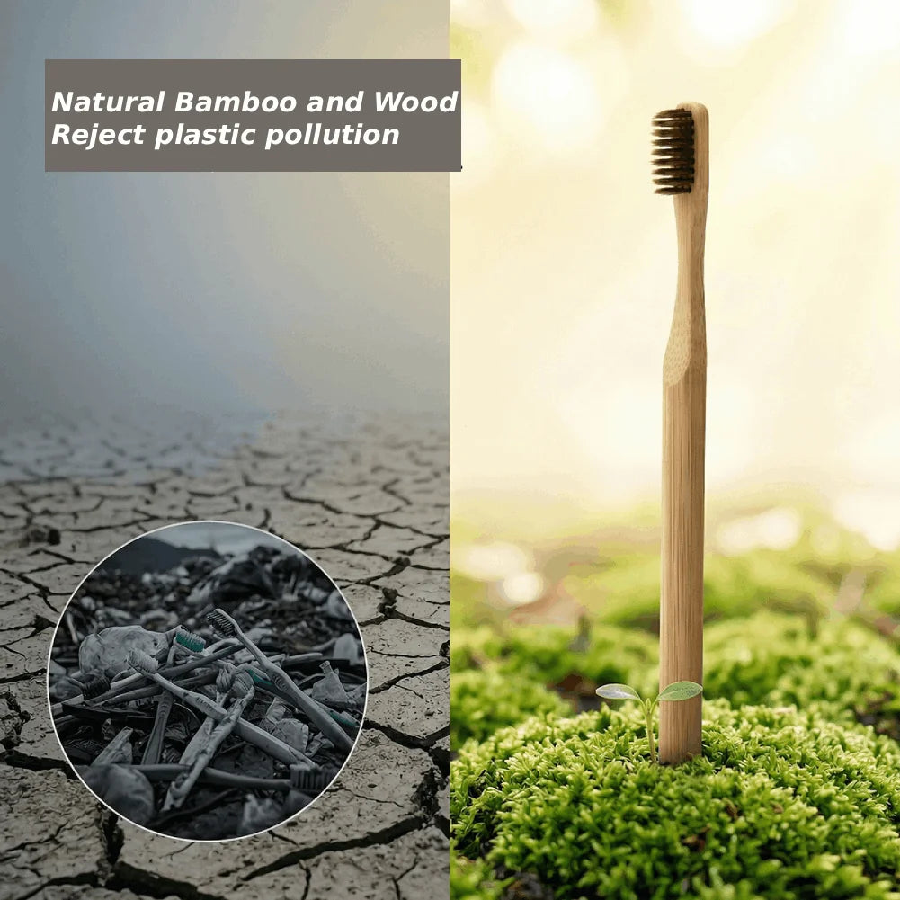 Eco Bamboo Charcoal Toothbrush – Soft Bristle 1 or 50 Pack Bamboo Toothbrush Oasis Select