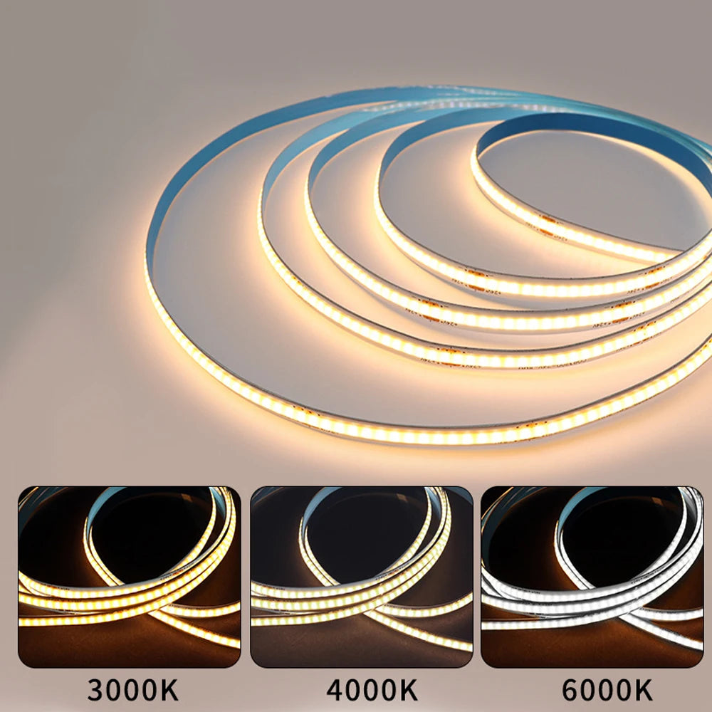 12V 24V COB Flexible Tape Diode LED Strip Lights 320LEDs/M 12V 0.5m 1m 2m 3m 4m 5m RA90 Not Waterproof Nature White Warm White Oasis Select