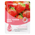 Strawberry Moisturizing Facial Mask – 9 Pc Nourishing Set Facial Sheet Mask Oasis Select Pink 225g