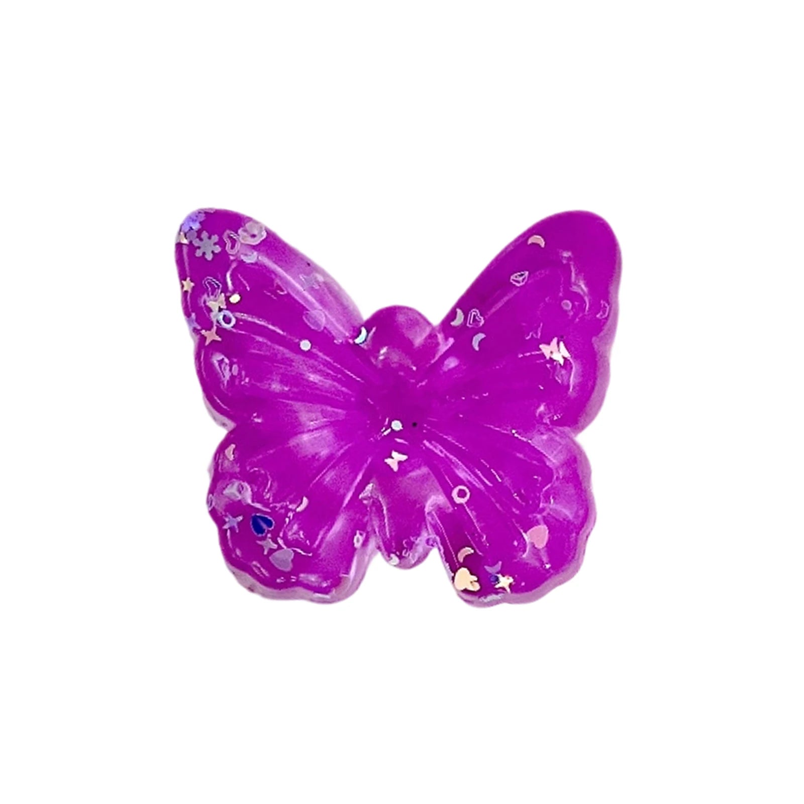 Maltose Squishy Toy Cute Mochi Anti Stress Fidget Toy Simulated Butterfly Shape Transparent Ball Quick-rebound Decompression Toy Oasis Select Purple One Size