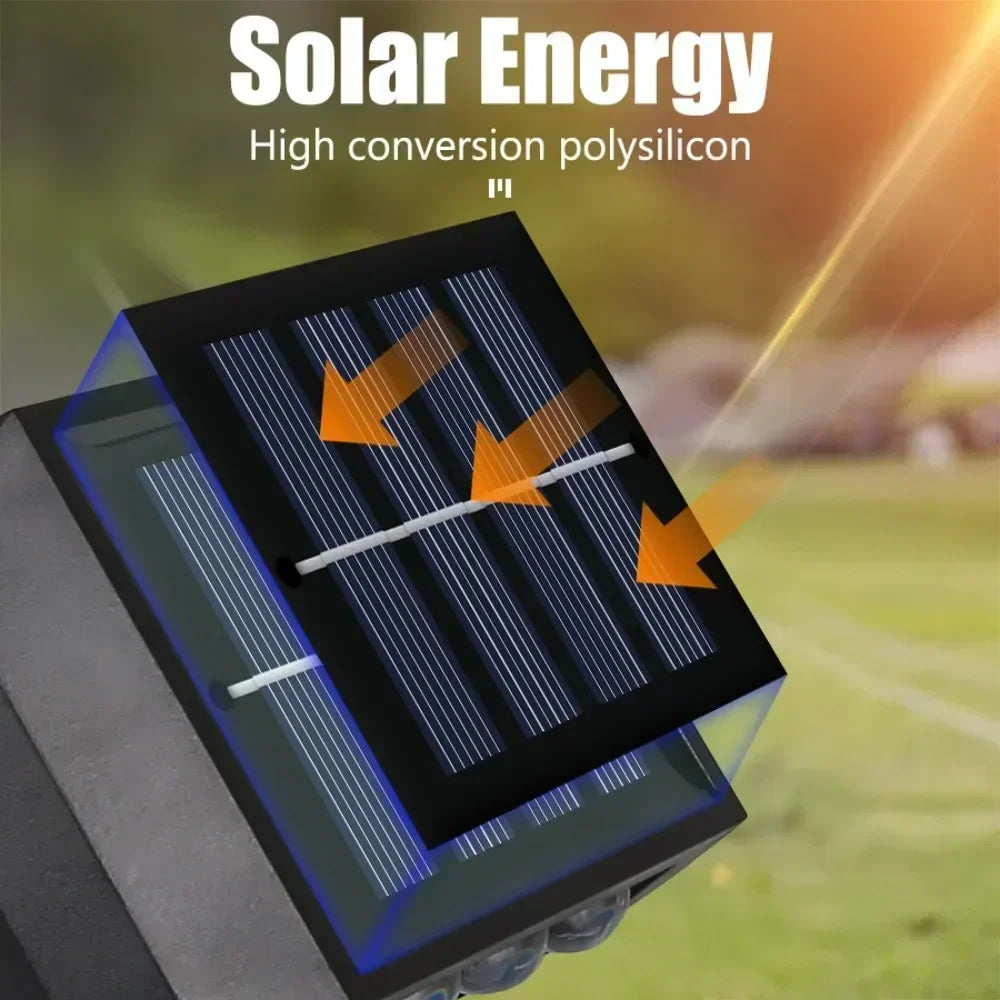 Solar Wall Light IP65 Waterproof LED Safety Light Up Down Lighting Easy Install Outdoor Patio Yard Garden Street Landscape Decor Oasis Select