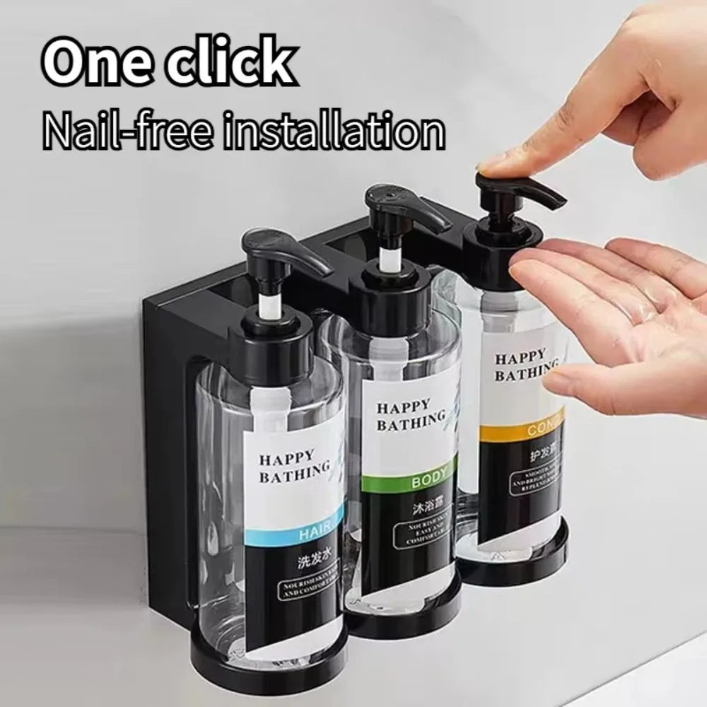 300ml Wall-Mounted Shampoo & Body Wash Pump Dispensers