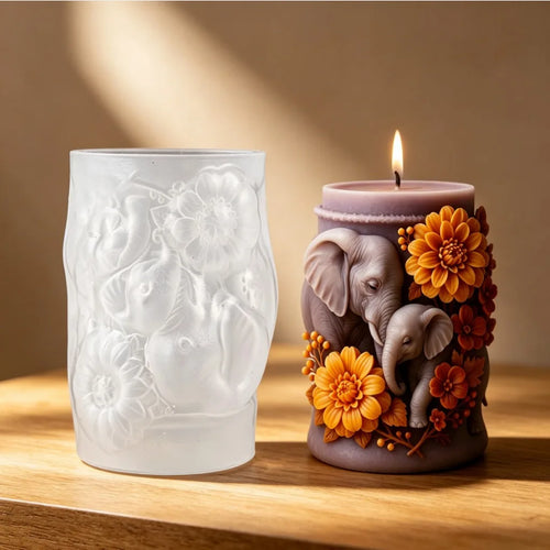 3D Elephant Silicone Candle Mold – Resin, Wax & Aromatherapy Silicone Candle Mold Oasis Select