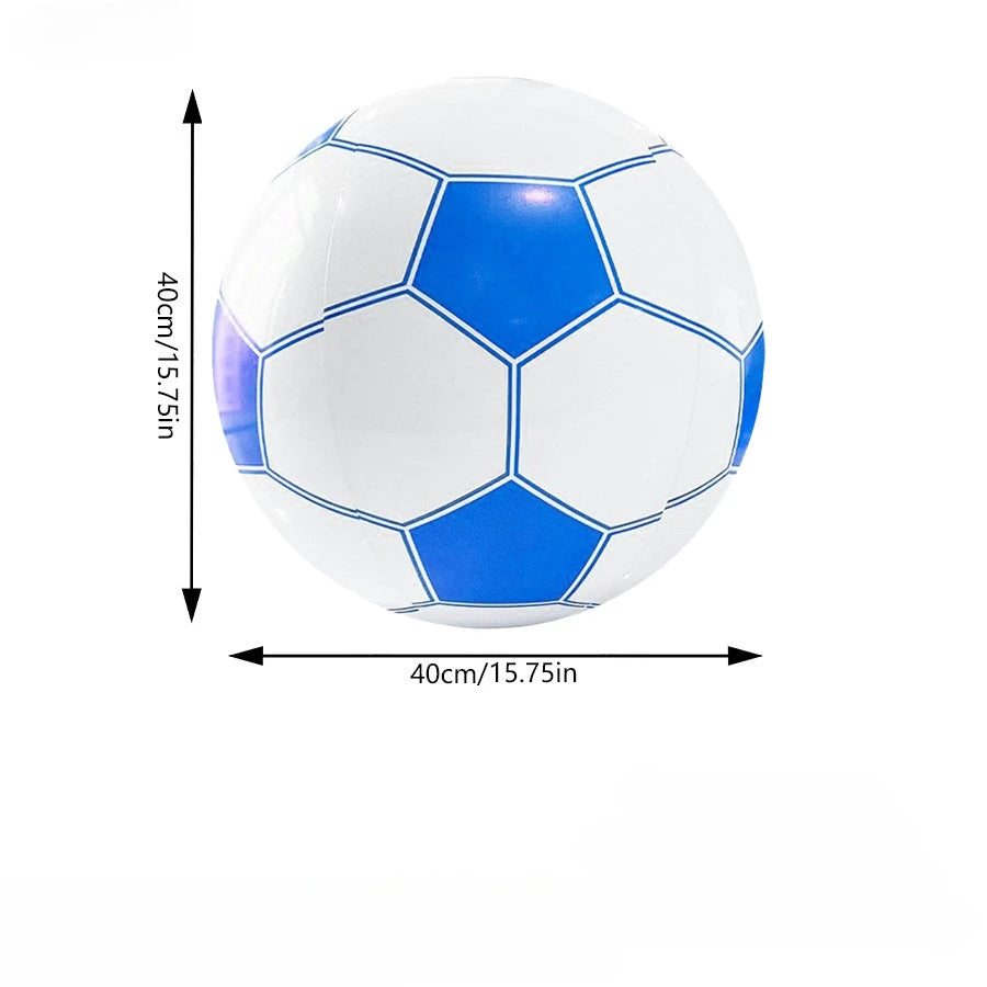 1pc Large 4D Blue Soccer Foil Balloon, Giant Round Film Balloon for Birthday Gender Reveal Party, Beach Soccer Decorations Pool Oasis Select