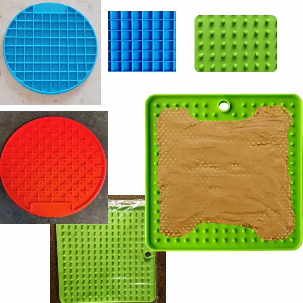 Mat For Dogs Cats Slow Food Bowls Silicone Pets Feeding Lick Pad Pet Slow Feeder Anxiety Food Container Lickimat for Dogs Puppy Oasis Select