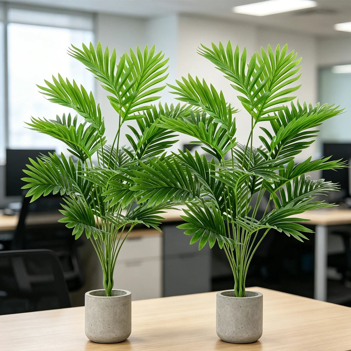 Realistic Artificial Areca Palm Tree 30 Inch Large Fake Palm Low Maintenance Indoor Outdoor Home Classroom Office Decor Oasis Select