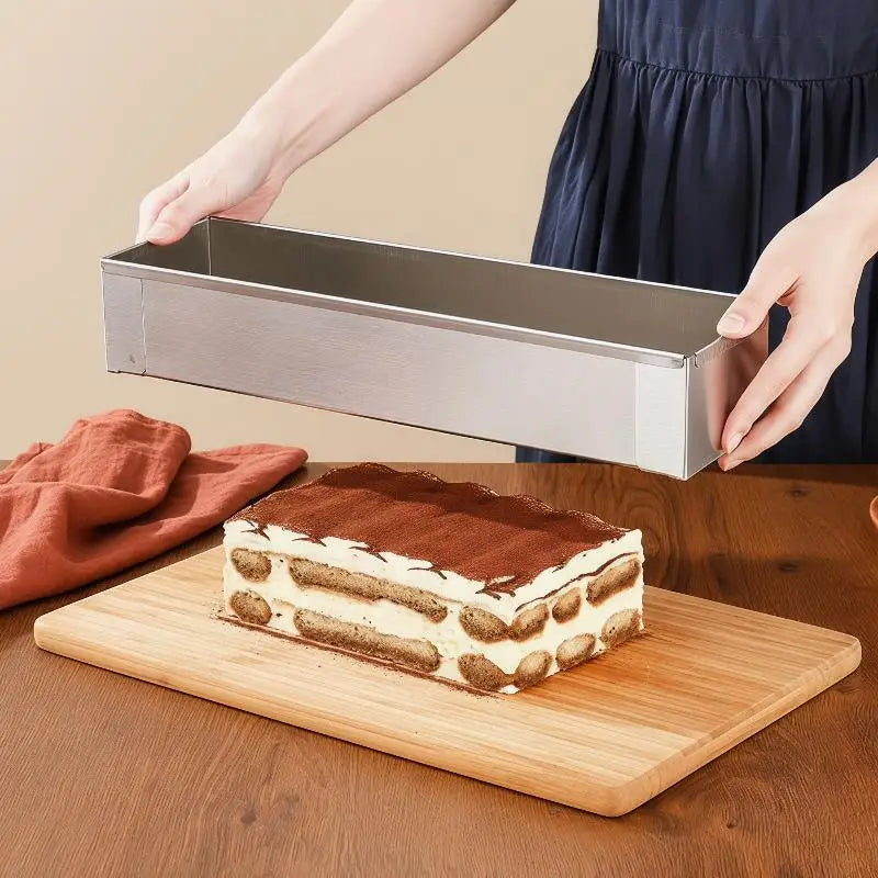 High Quality 40cm Thickened Stainless Steel Tiramisu Cake Mold Rectangular Square Fixed Mold Oasis Select