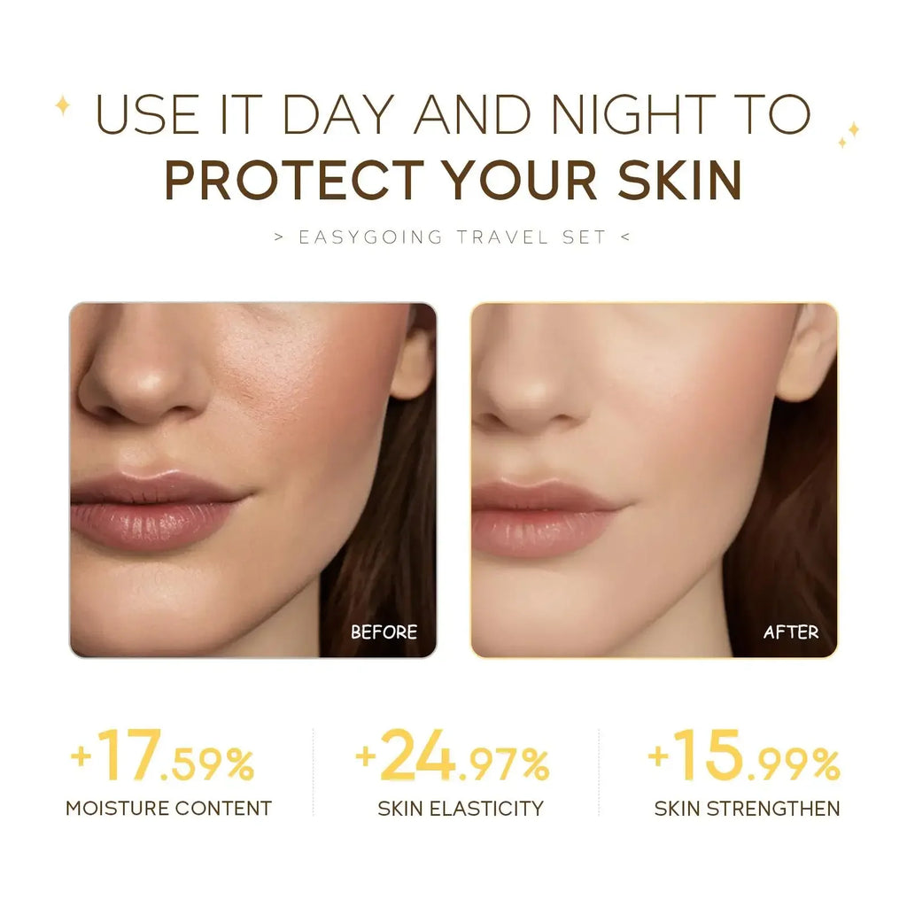 Ceramide Skincare Travel Kit With Hyaluronic Acid Low Ph Facial Cleanser Gentle Serum Moisturizer And Airy Sunscreen Oasis Select