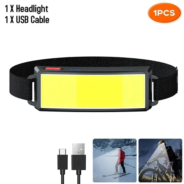 USB Rechargeable COB LED Headlamp | 500 Lumens, 3 Modes