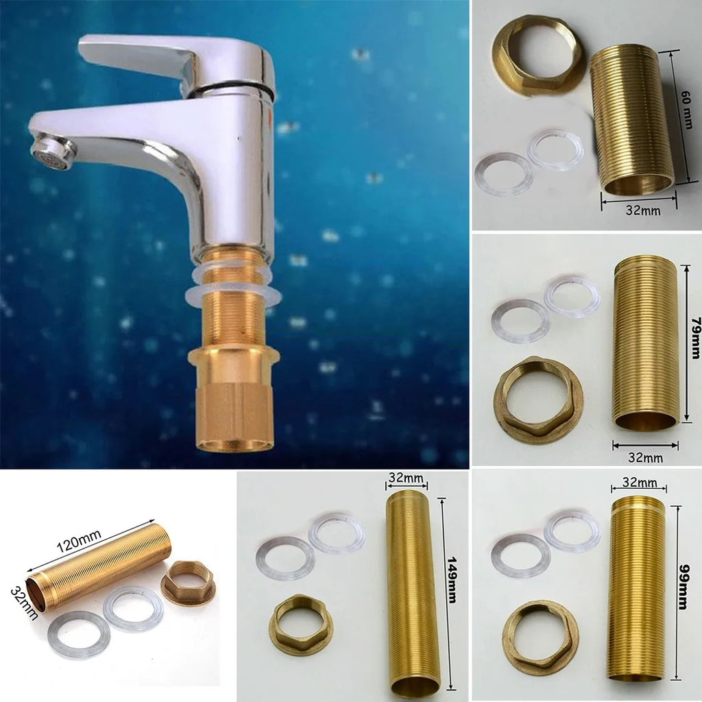 Kitchen Basin Mixer Tap Repair Fitting Kit Threaded Brass Tube Nut Install Parts Nut Is About 32mm Oasis Select