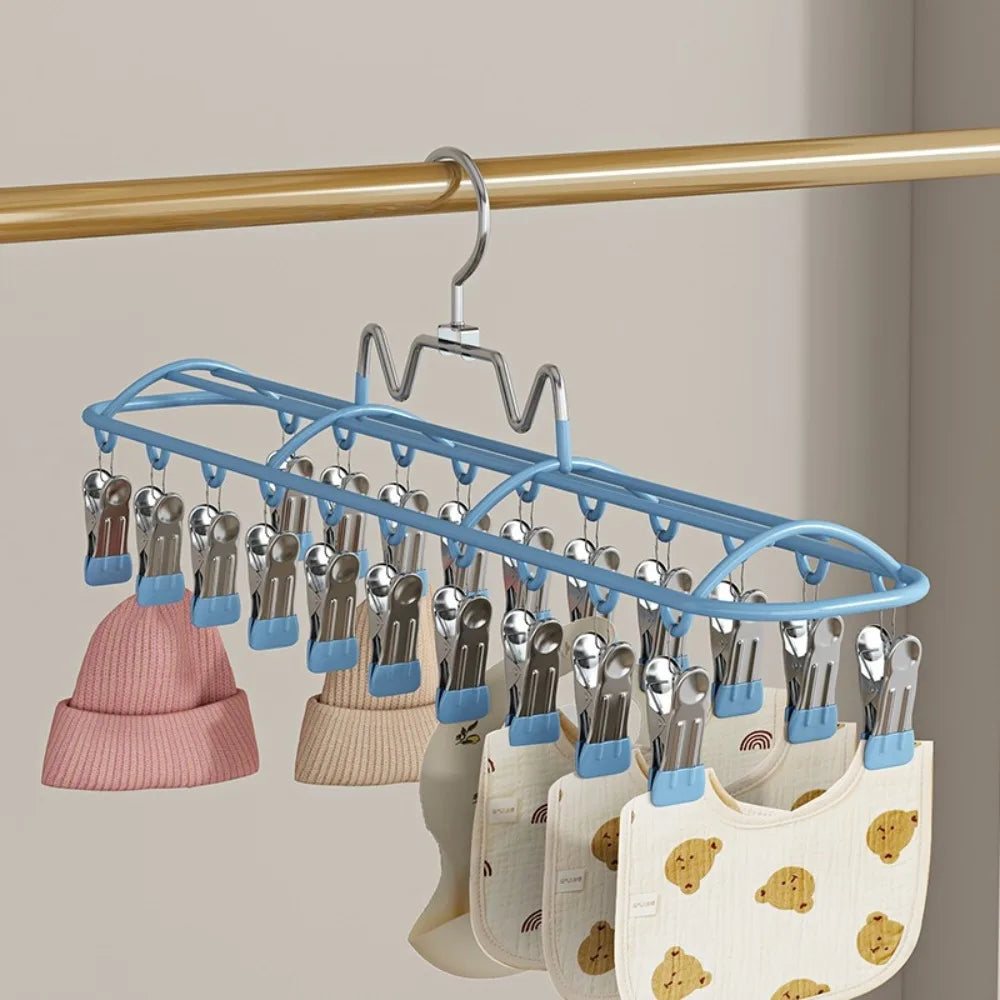 Portable Windproof Stainless Steel Clothes Drying Hanger