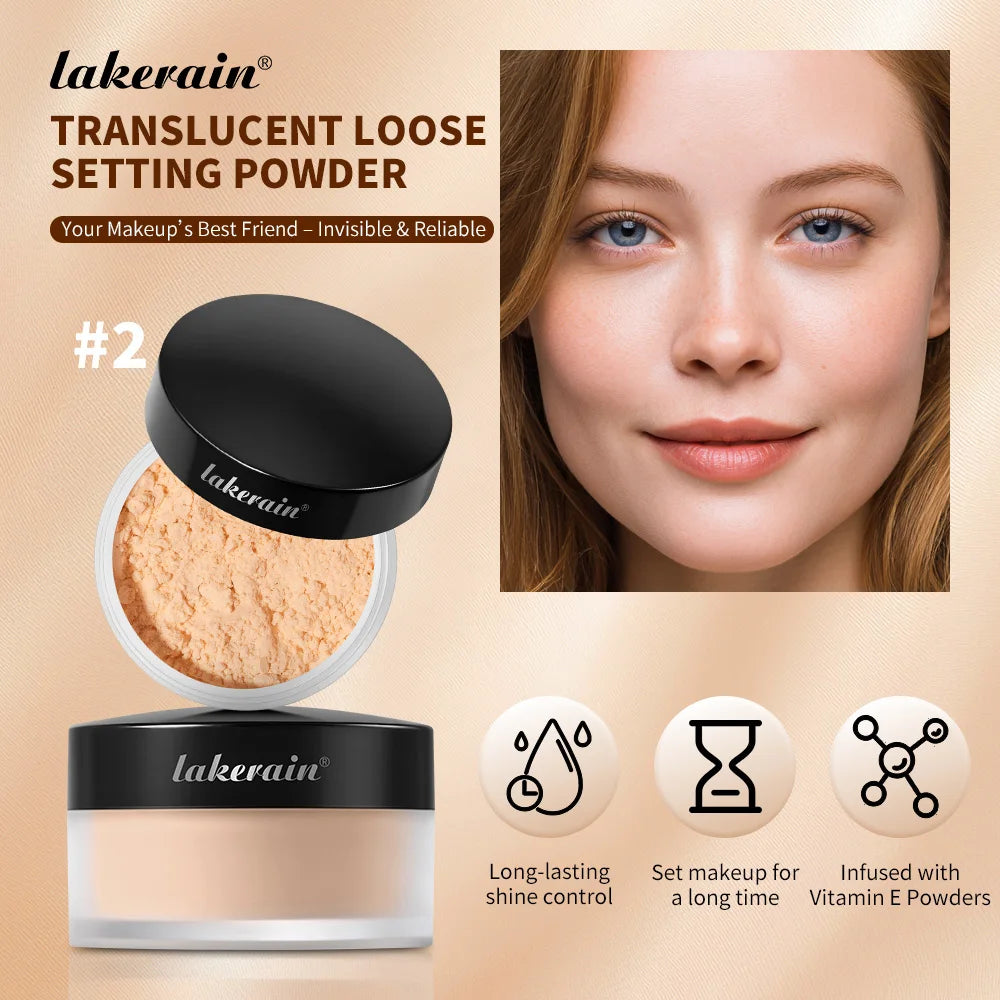 Translucent Loose Setting Powder Long-lasting Oil Control Weightless Lightweight Smudge Proof Matte Setting Powder Makeup Oasis Select